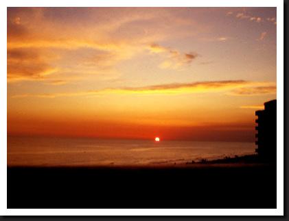 sunset of panama city beach